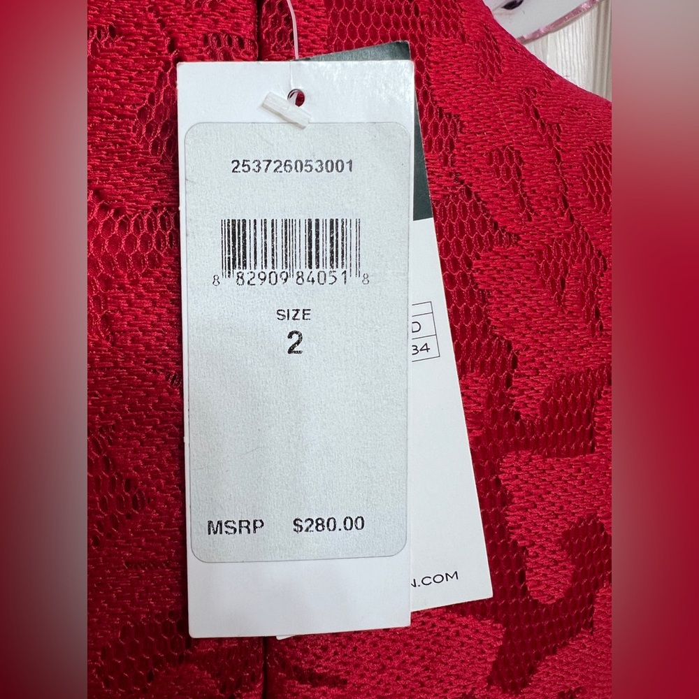 Lauren Ralph Lauren Red Lace Maxi Dress - Picture 5 of 11